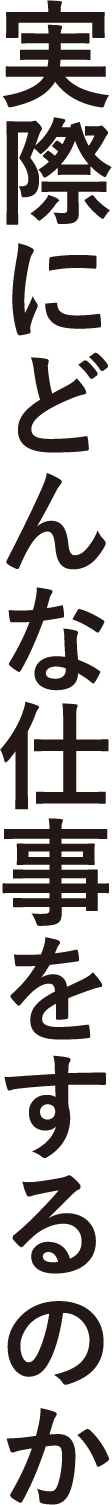 実際にどんな仕事をするのか